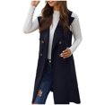 thumbnail image 6 of MuZeFu Women Vests Western Blazers for Women Plus Size Fashion Women Pocket Suit Coat Casual Long Jacket Sleeveless Waistcoat, 6 of 7