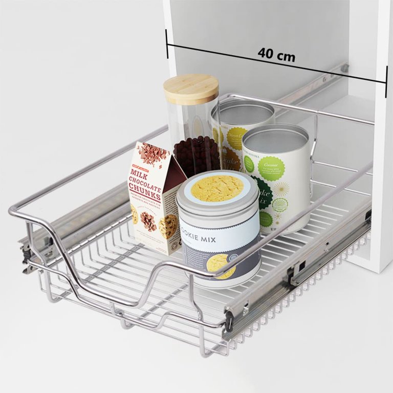 Slide Out Pantry Shelves Pull Out Cabinet Organizer Fit for Cupboard vidaXL