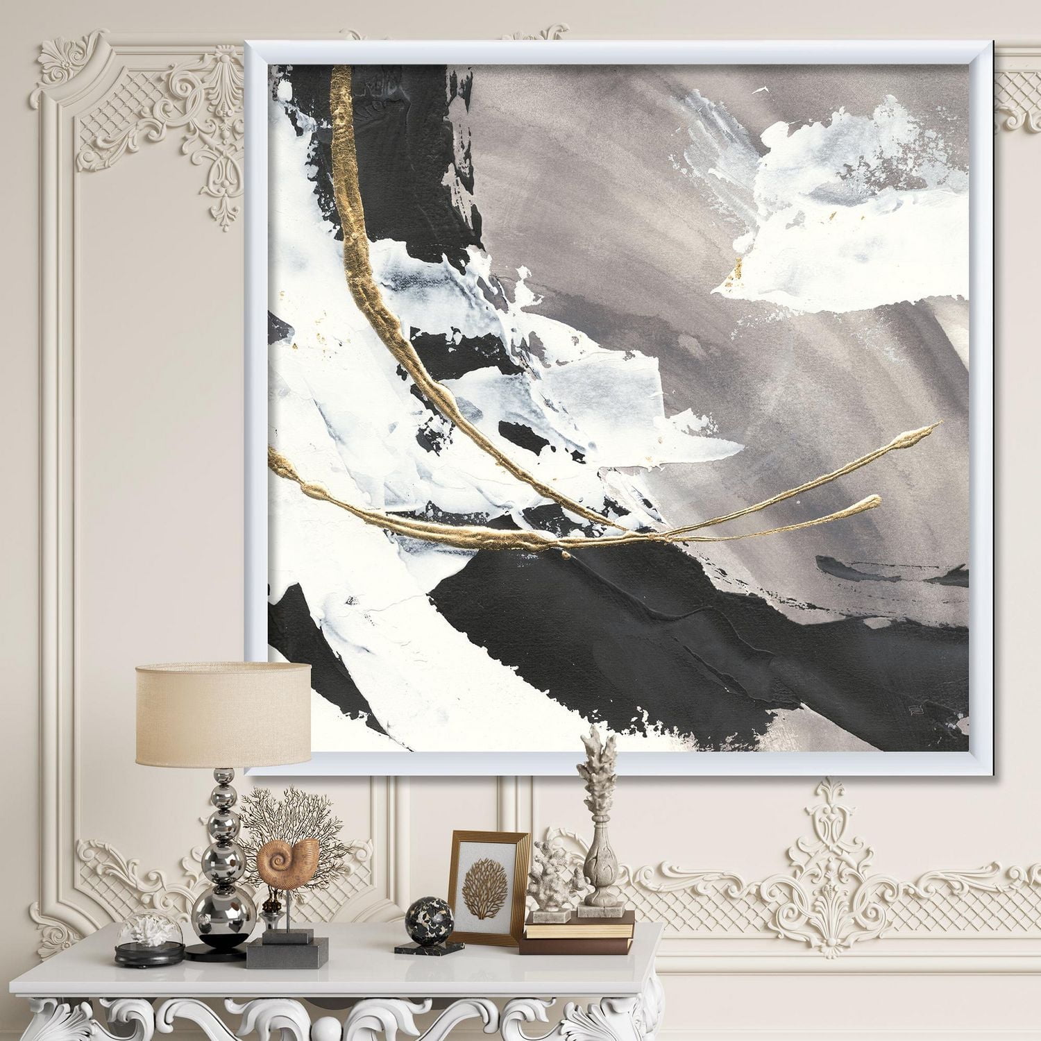 Designart Arcs peints glamour II Art mural encadré