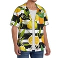 thumbnail image 2 of Fotbe Orange and Lemon Camisa Estampada de Manga Corta para Hombre, Casual de Verano, Estilo Playero, Sin Arrugas-Medium, 2 of 5
