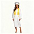 thumbnail image 2 of Pounoo Graduation Gowns for Women Zipper Front Long Sleeve Dresses University Graduation Soft Comfortable Breathable Robes Gift, 2 of 5