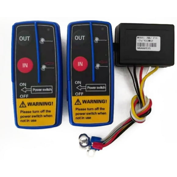 Treuil Électrique Sans Fil 12V Télécommande Combiné Robuste pour Camion ATV SUV
