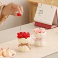 thumbnail image 2 of Rose Ceramic Fruit Fork Set with Storage Jar Creative Dessert Picks Practical Fruit Serving Utensils for Appetizers Cheese Snacks, 2 of 8