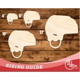 thumbnail image 3 of Unfinished Wood Hockey Helmet Shape 6" / 1/4", 3 of 3