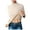 Beige, variant on Women's Ribbed Turtleneck Shirts Fleece Lined Fitted Long Sleeve Winter Thermal Tops(Gray,M)