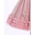 thumbnail image 6 of IBTOM CASTLE Toddler Flower Girl Dress Sequin Butterfly Princess Birthday Pageant Wedding Party Dresses V-Back Tulle Formal Gown Pink, 6 of 7