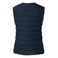 thumbnail image 5 of UJNDER Women's Winter Vest Thin and Light Down Gilet Quilted Jacket for Women Casual Short Style Navy L, 5 of 5