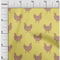 thumbnail image 2 of oneOone Cotton Cambric Lime Green Fabric Rooster Cock Quilting Supplies Print Sewing Fabric By The Yard 56 Inch Wide, 2 of 4