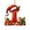 I, variant on LEFXSMR Christmas Letter Ornaments, Red Initial Ornaments with Santa Hat Gift, Letters Christmas Decorations for Christmas Tree Party Supplies, D