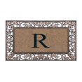 thumbnail image 1 of A1 Home Collections A1HOME200029 Plain A1HC Dirt Trapper Heavy Weight Large Monogrammed Doormat 23"X38", R, Artistic Border Bronze, 1 of 1