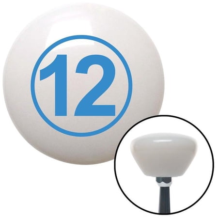 American Shifter Blue Ball No. 12 White Retro Shift Knob with M16 x 1.5 Insert Shifter Auto Manual Brody