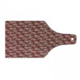 thumbnail image 1 of Cherry Blossom Cutting Board, Scattered Bale of Hay Illustration Randomly Placed Cherry Flowers, Tempered Glass Cutting and Serving Board, Wine Bottle Shape, Ruby and Eggshell, by Ambesonne, 1 of 1