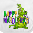 thumbnail image 4 of Inktastic Happy Mardi Gras Big and Little Alligators with Beads Boys or Girls Baby Bib, 4 of 4
