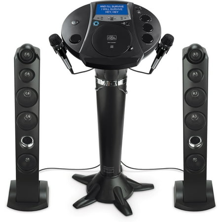 Singing Machine ISM1030BT Bluetooth Pedestal Karaoke System with Resting Tablet Cradle and 7