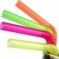 thumbnail image 4 of Disposable Flexible Bendy Drinking Colorful Straws with Paper Wraps - Eco-Friendly for Hot and Cold Beverages:2400 CT, 4 of 5