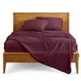 thumbnail image 4 of Bare Home Premium 1800 Collection 3-Piece Bed Sheet Set, Twin-XL, Burgundy, 4 of 11