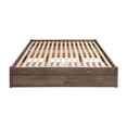 thumbnail image 4 of Prepac Select 4 Post Wooden King Platform Bed with 4 Drawers, 83" x 79" x 16", Drifted Gray, 4 of 8
