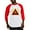 Red/White, variant on CafePress - Delta Chi Alumni Pin Baseball Jersey - Cotton Baseball Jersey, 3/4 Raglan Sleeve Shirt