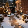 thumbnail image 4 of Taicans Christmas Pathway Lights Solar Snowman Decorative Metal Yard Stake Light Outdoor Decor,Christmas Stake Decor for Garden Landscape Patio Walkway Winter Decoration, 4 of 6