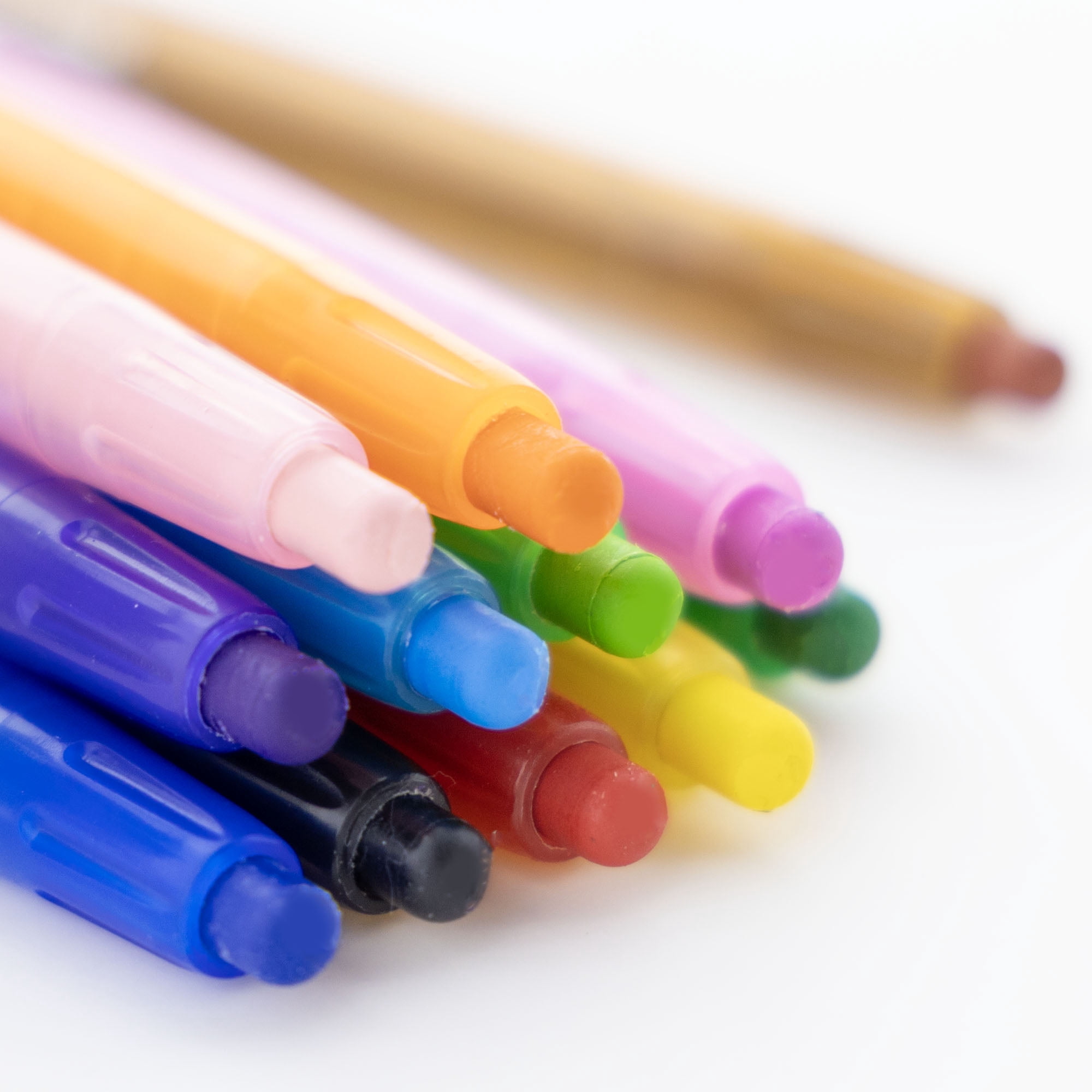 BAZIC 12 Color Rotatable Crayons, Twist-Up Propelling Crayon, 12-Packs