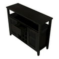 thumbnail image 4 of Furniture of America Elm Wood Buffet Table with Wine Rack in Espresso, 4 of 5