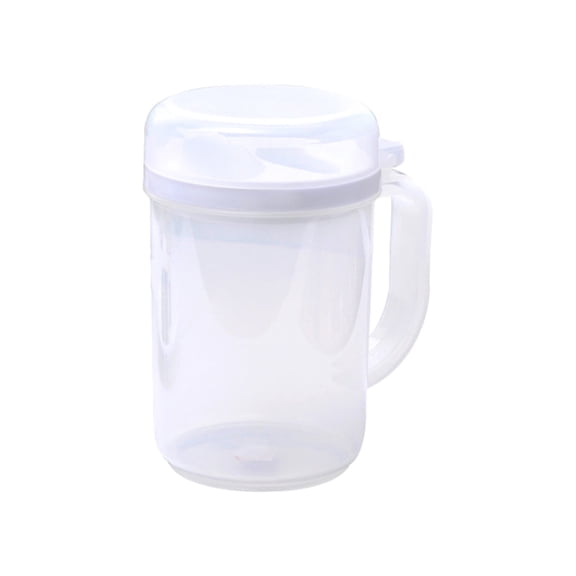 IMossad 22oz Auto Flip Olive Oil Dispenser Bottle - Leakproof Condiment Container with Stopper, Non-Drip Spout, and Non-Slip Handle for Kitchen Cooking - White