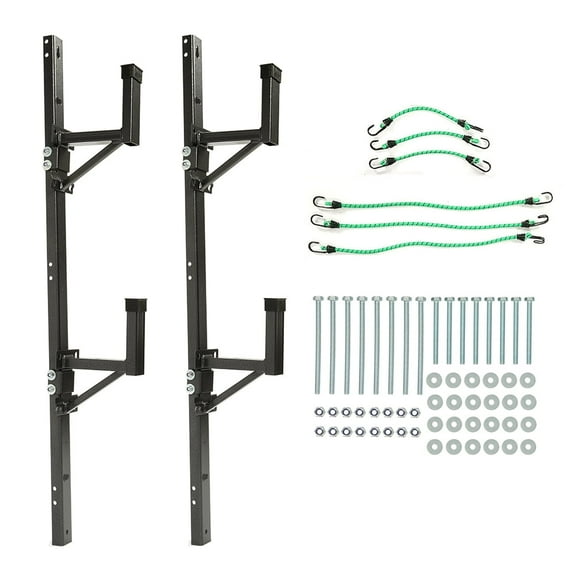 Kojem Adjustable Universal Trailer Ladder Rack, Side Mount, 2 Bars, for Enclosed Cargo Trailers