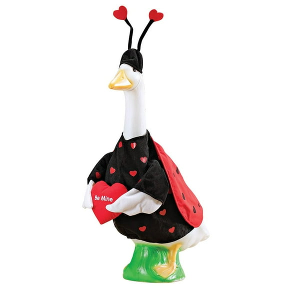 Fox Valley Traders Love Bug Goose Outfit, Valentine Ladybug Costume for Lawn Décor, Polyester