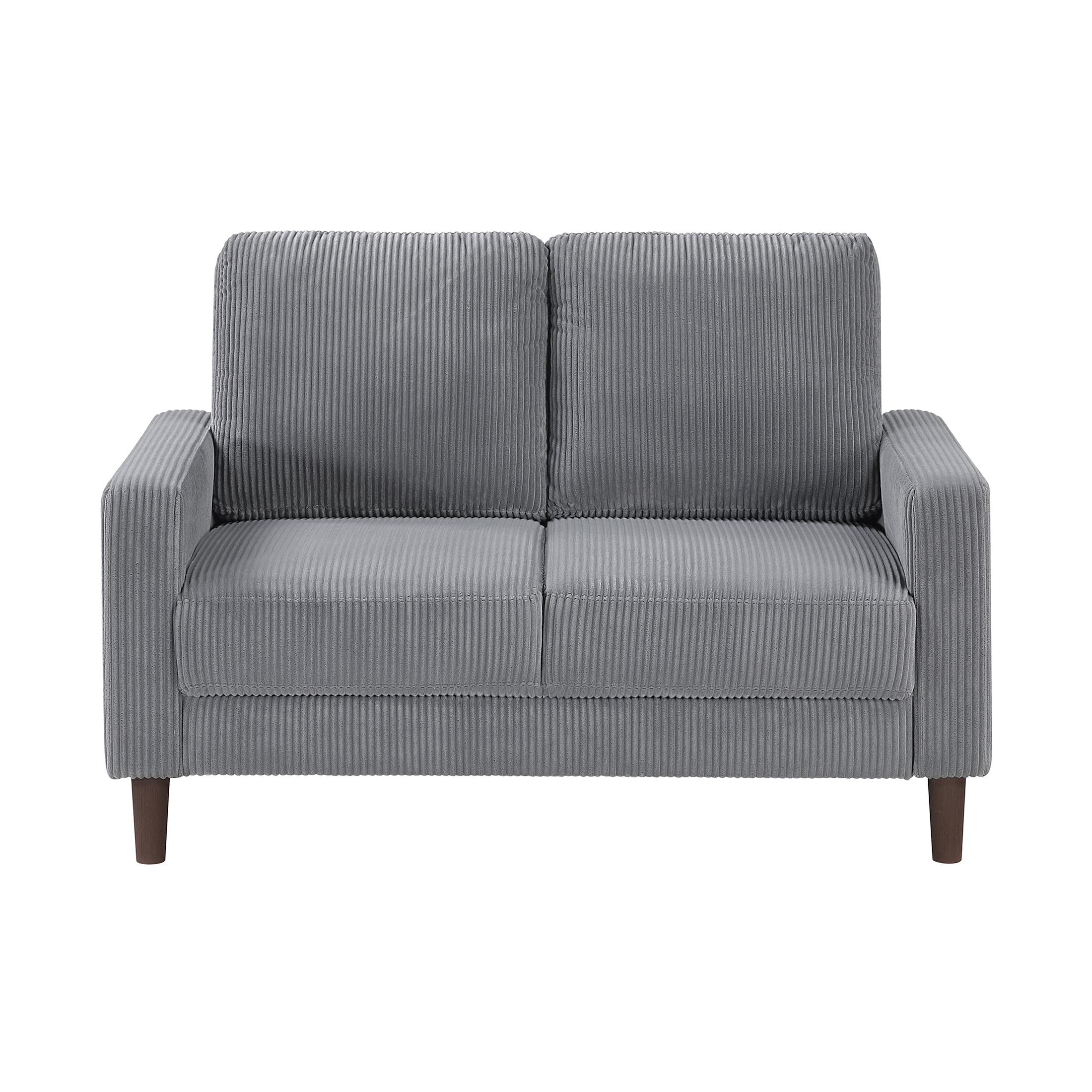 OakvillePark Mapleholt Corduroy Loveseat, Gray