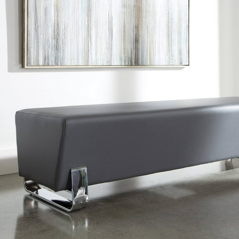 OFM 4003C-MDN Axis Series Triple Bench With Chrome Frame,