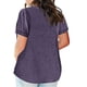 thumbnail image 5 of Fiudx Liquidación de Ahorros de Verano Camiseta Extragrande de Color Liso con Cuello En V para Mujer, 5 of 6