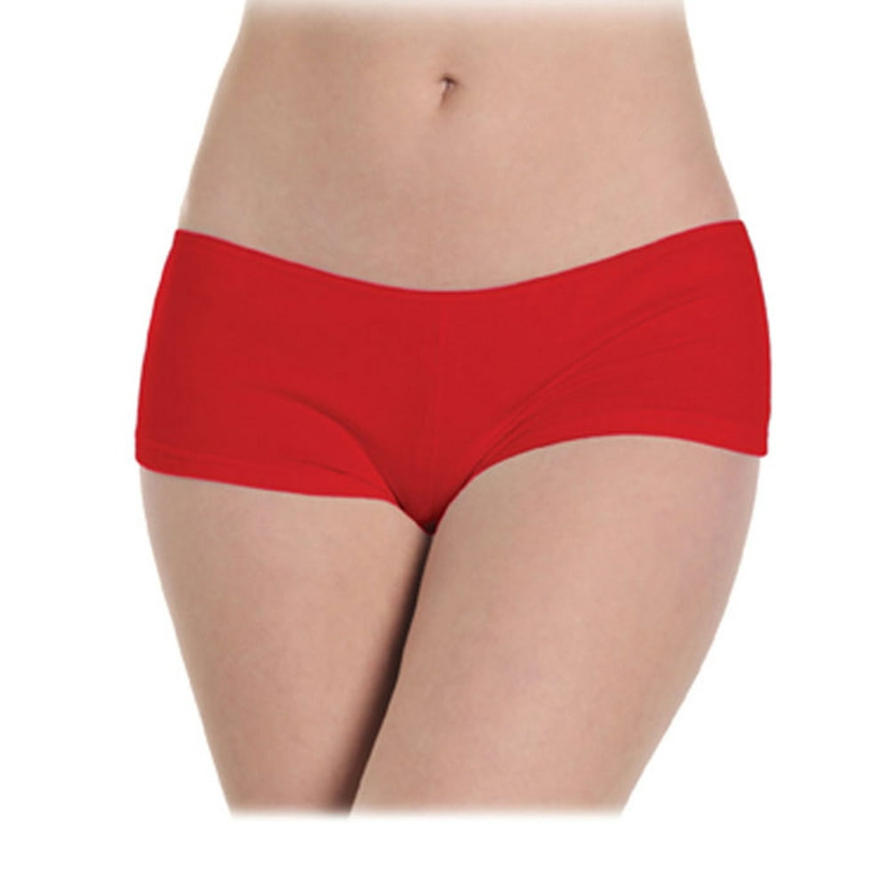 Underwraps Red LowRise Stretch Spandex Sexy Boy Short Womens Panty