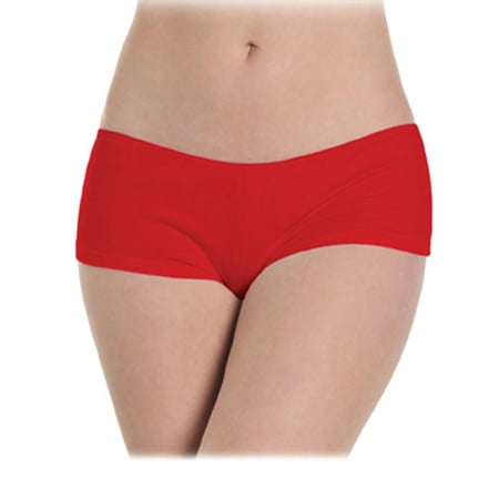 Spandex Stretch Bib - Red Low-Rise Stretch Spandex Sexy Boy Short Womens Panty Underwear