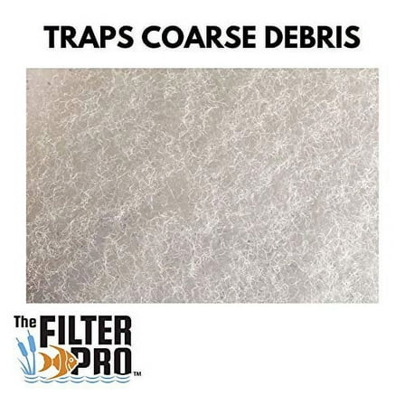 Beige Coarse Filter Media, 1.25" Thick, 14" x 56" Roll, Perfect for Aquariums, Ponds or Water Gardens, Made in USA