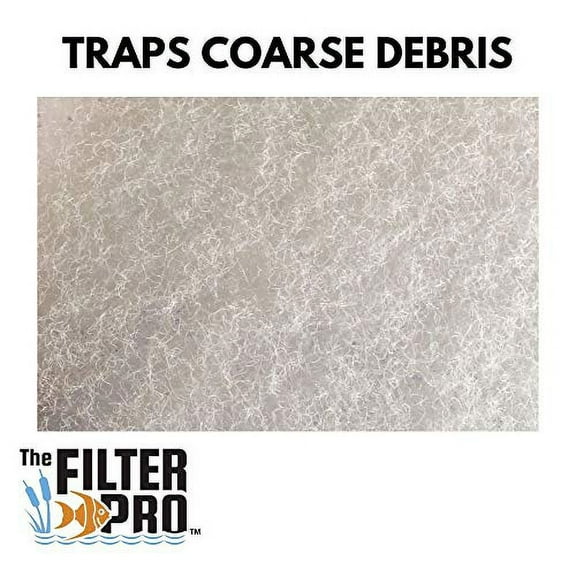 Beige Coarse Filter Media, 1.25" Thick, 14" x 56" Roll, Perfect for Aquariums, Ponds or Water Gardens, Made in USA
