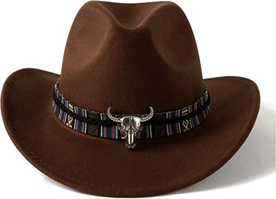 Women & Men Felt Western Cowboy Hat Classic Roll Up Brim  display picture 2