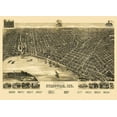 thumbnail image 2 of Wellge 18x14 Gold Ornate Wood Framed with Double Matting Museum Art Print Titled - Evansville Indiana - Wellge 1888, 2 of 4