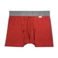 thumbnail image 3 of Bóxer Zaga para Hombre, Largo Microfibra Rojo Gris 2 Piezas Talla M, 3 of 4