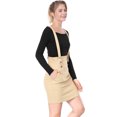 thumbnail image 4 of Falda de tirantes Rectos Allegra K Día de San Patricio Cintura Alta Beige M, 4 of 6