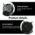 thumbnail image 3 of RUNROTOO Owl Home Decor Solar Owl Statue Resin Multi 1Pcs, 3 of 8