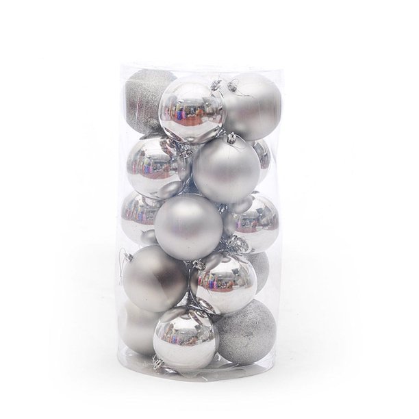 Adornos navideños de bolas Apmemiss en liquidación. Adornos navideños de plástico irrompible para Navidad. 24 piezas de 4 cm para exteriores. Bolas navideñas rojas irrompibles y brillantes.