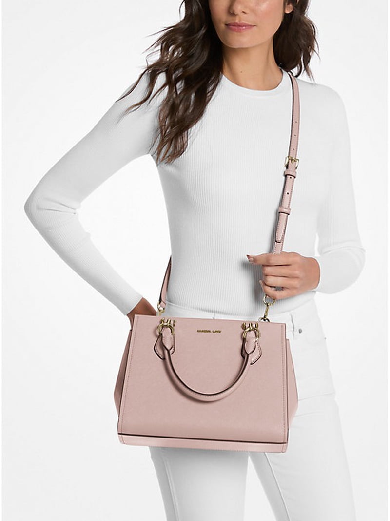 Michael Kors Marilyn Medium Saffiano Leather Satchel Shoulder Bag