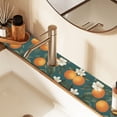 thumbnail image 2 of Yayeee Faucet Mat for Kitchen Sink 30" Diatomite Long Splash Guard Pad, Retro Floral Orange, 2 Pack, 2 of 7