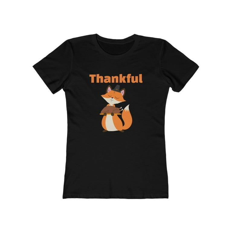 Funny Thanksgiving Shirt Thankful Shirts for Women Fall Shirt Thanksgiving Outfits for Women Cute Fox Shirt Walmart