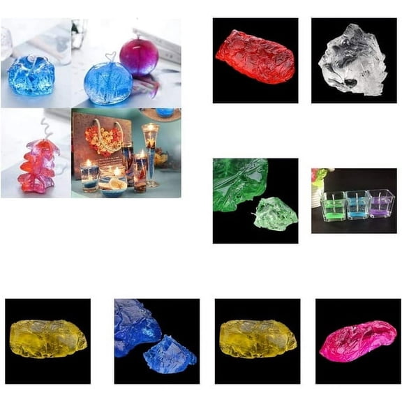 Nvzi 200g Jelly Wax Candles Handmade DIY Material Crystal Gel Candle Birthdays Party Wedding Candle Making Supplies Green