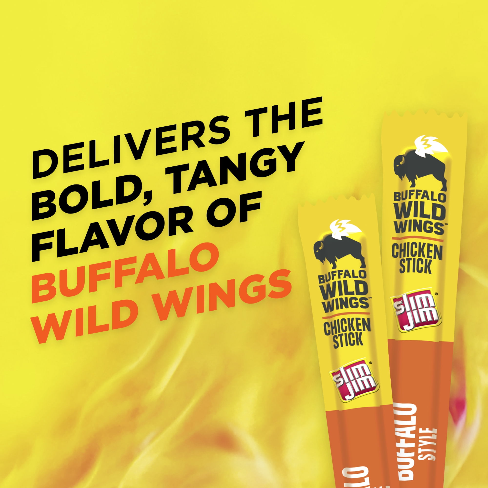 Slim Jim Giant Chicken Sticks, Buffalo Wild Wings Buffalo Style, 6g Protein per Stick, 0.97 oz.