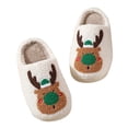 thumbnail image 2 of Gureui Women's Christmas Reindeer Slippers, Winter Warm Animal Slippers Lightweight Fuzzy House Shoes, 2 of 6