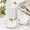 White, variant on Orange Pumpkin-Shaped Ceramic Serving, 6-Piece Set for Kitchen and Holiday Use