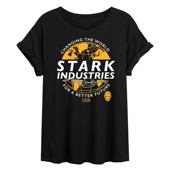 Marvel Iron Man - Stark Industries - Women's Oversized Graphic T-Shirt
