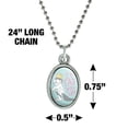 thumbnail image 4 of Where the Wild Things Are Eat You Up Antiqued Oval Charm Pendant with Chain, 4 of 5
